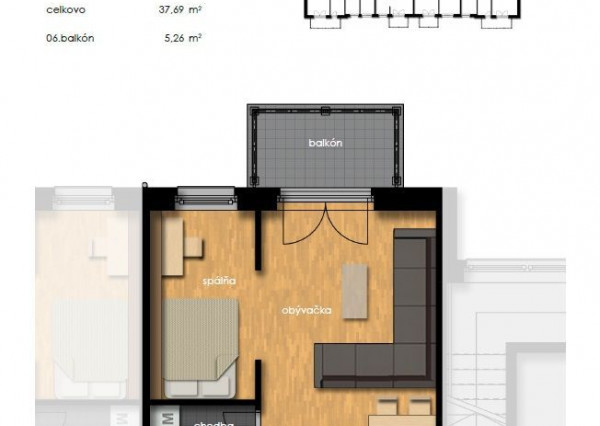 Predaj 1,5i byt s balkónom - Rajkapark IV Budova C