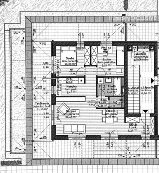 Predaj 3i byt so 61 m2 terasou, Mosonmagyaróvár