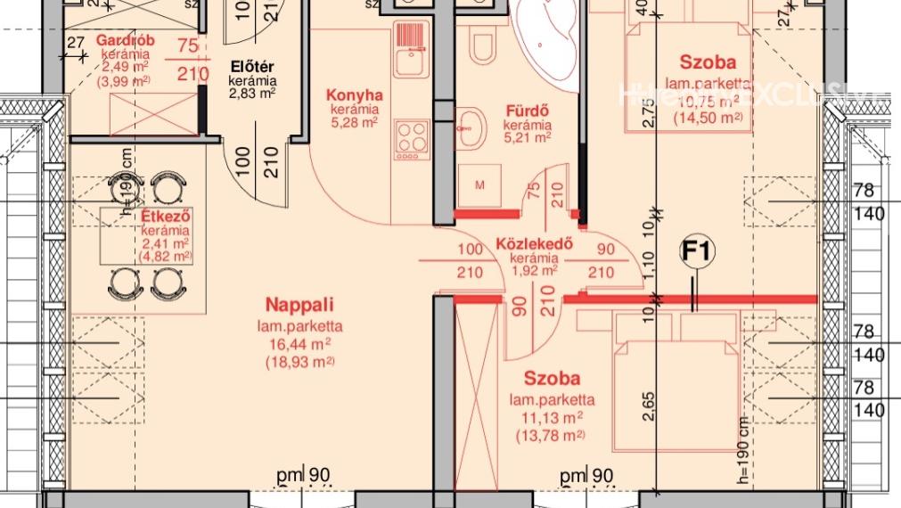 Predaj 3i podkrovný byt so šatníkom pri vode v centre mesta Mosonmagyaróvár