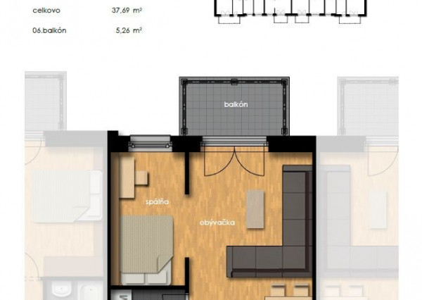 Predaj 1,5i byt s balkónom - Rajkapark IV Budova C