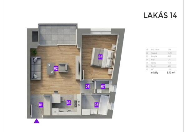 Predaj 2i byt v novom projekte na nábreží v centre mesta Mosonmagyaróvár